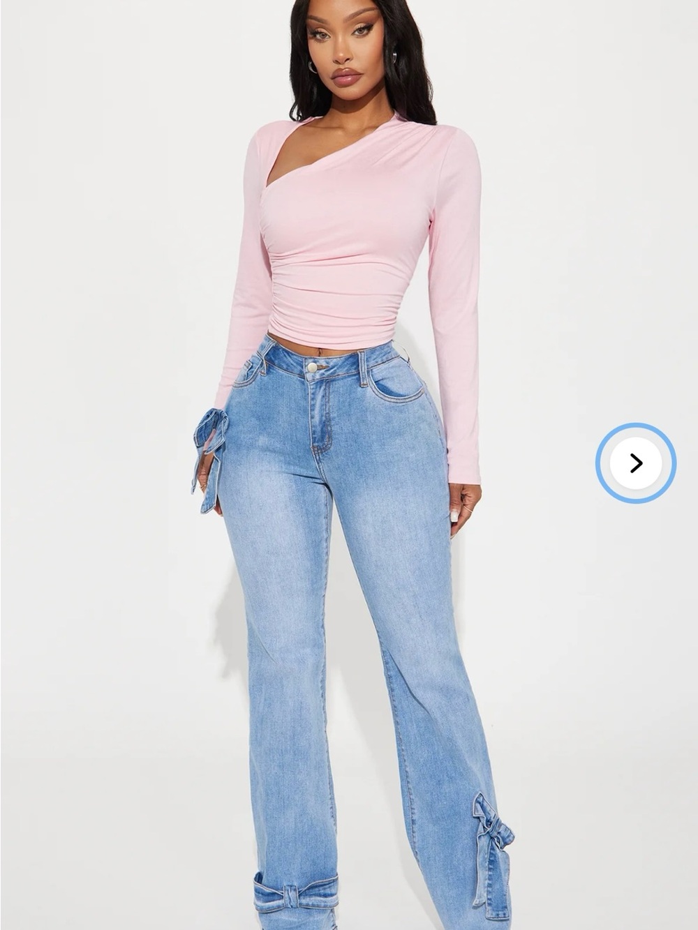 Blue bow jeans